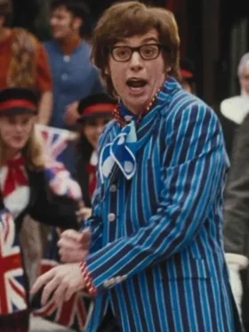 Austin Powers Blue Striped Plaid Suit