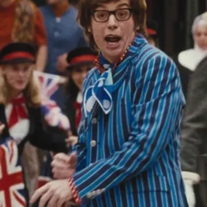 Austin Powers Blue Striped Plaid Suit