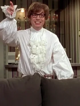 Austin Powers White Ruffle Shirt