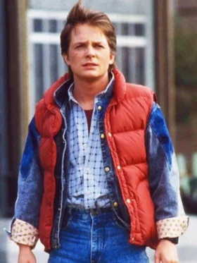 Back To The Future Marty Mcfly Red Vest Side