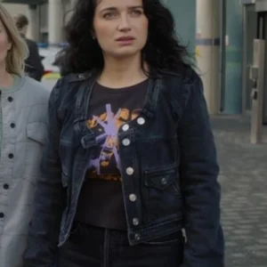 Bad Sisters S2 Eve Hewson Denim Jacket Front Look