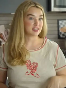 Baylen Out Loud S02 Baylen Dupree Beige & Red Stitch Cowboy Tee