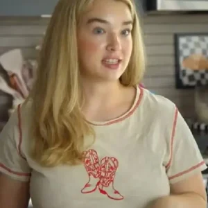 Baylen Out Loud S02 Baylen Dupree Beige & Red Stitch Cowboy Tee