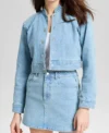 Beyond The Gates Samantha Richardson Denim Cropped Jacket For Sale