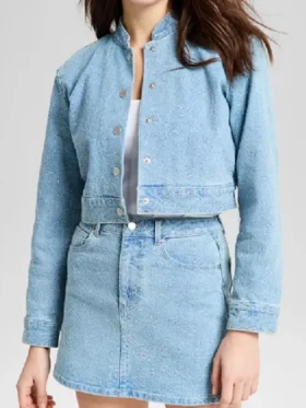 Beyond The Gates Samantha Richardson Denim Cropped Jacket For Sale
