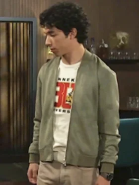 Beyond the Gates Alex Cheeks Green Bomber Jacket Front