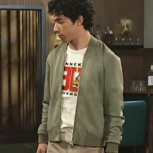 Beyond the Gates Alex Cheeks Green Bomber Jacket Front