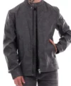 Beyond the Gates Robert Christopher Riley Grey Leather Jacket