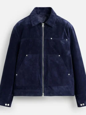 Beyond the Gates Sean Freeman Blue Suede Leather Jacket