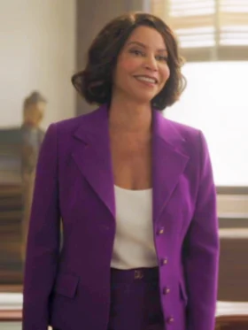 Boston Blue S01 Gloria Reuben Purple Blazer Font