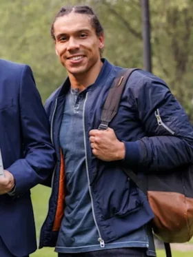 Boston Blue S01 Jeramie Burgos Bomber Jacket Front