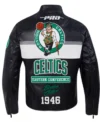 Boston Celtics Black Moto Leather Jacket