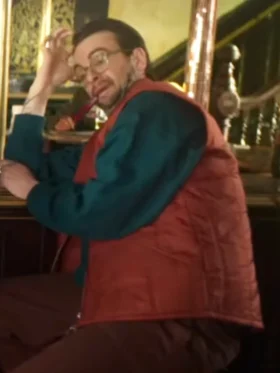 Brassic S07 Joe Gilgun Red Vest Side