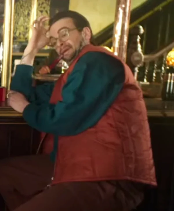 Brassic S07 Joe Gilgun Red Vest Side