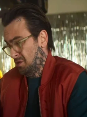 Brassic S07 Joe Gilgun Red Vest Front