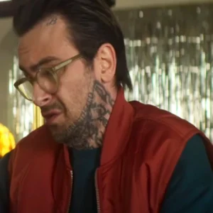 Brassic S07 Joe Gilgun Red Vest Front