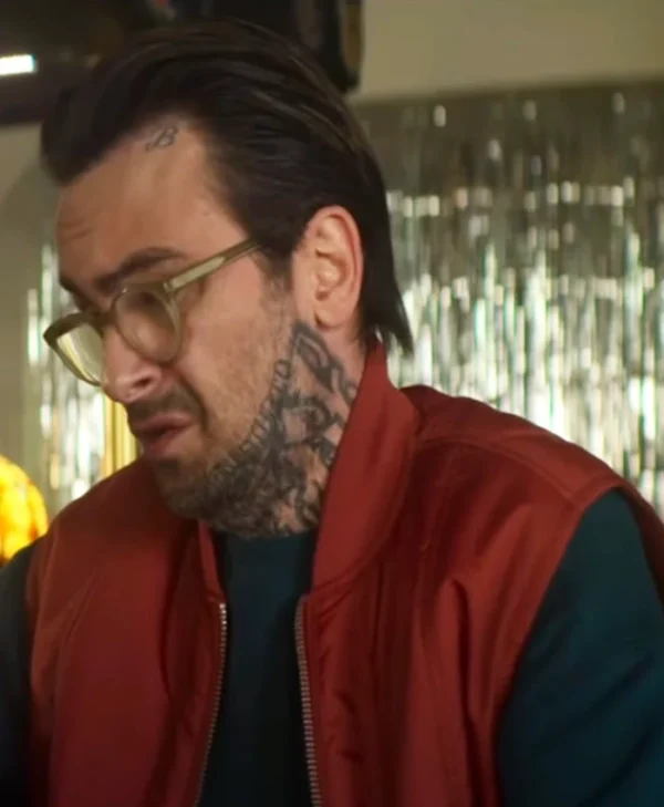 Brassic S07 Joe Gilgun Red Vest Front