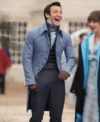 Bridgerton S04 Luke Thompson Blue Coat Front