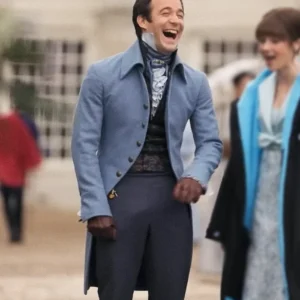 Bridgerton S04 Luke Thompson Blue Coat Front