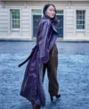 Bridgerton S04 Yerin Ha Leather Trench Coat