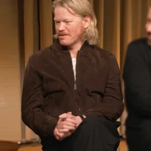 Bugonia Jesse Plemons Brown Suede Jacket