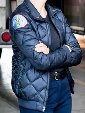 Buy Chicago Fire S10 Kara Killmer Puffer Quilted Jacket