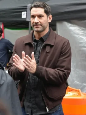 CIA Tom Ellis Brown Jacket Side