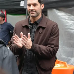 CIA Tom Ellis Brown Jacket Side