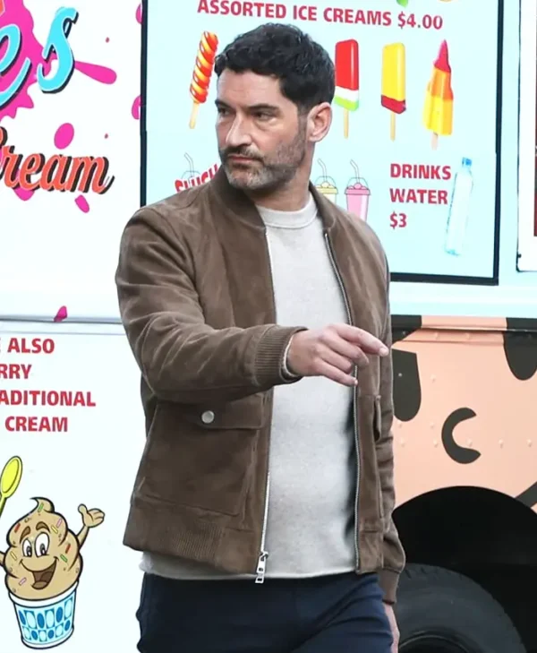 CIA Tom Ellis Brown Suede Leather Jacket