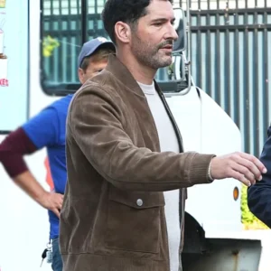 CIA Tom Ellis Suede Leather Jacket Front