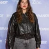 Camille Etienne Rembrandt Black Leather Jacket Side