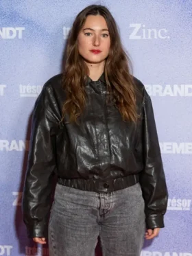 Camille Etienne Rembrandt Black Leather Jacket Side
