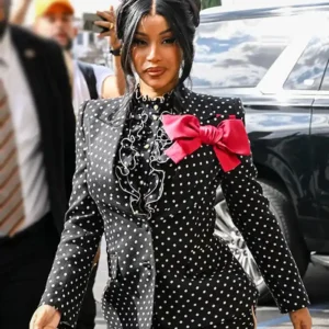Cardi B Alhambra Polka Dots Blazer Side