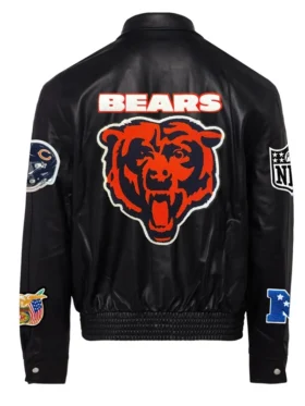 Chicago Bears Black Leather Jacket