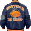 Chicago Bears Double Down Navy Satin Jacket back
