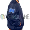 Chicago Bears Double Down Navy Satin Jacket right