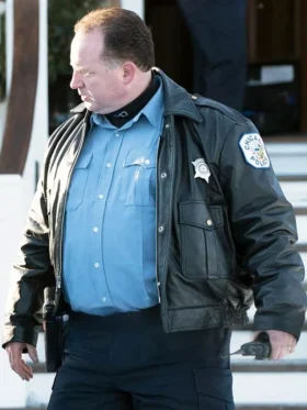 Chicago Fire Matt DeCaro Black Leather Jacket Side