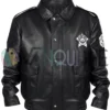 Chicago Fire Matt DeCaro Black Leather Jacket front