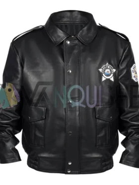 Chicago Fire Matt DeCaro Black Leather Jacket front