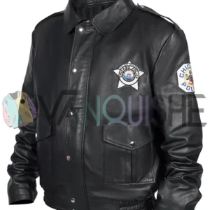 Chicago Fire Matt DeCaro Black Leather Jacket left