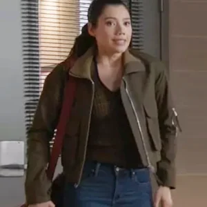 Chicago Fire S14 Hanako Greensmith Green Jacket Side