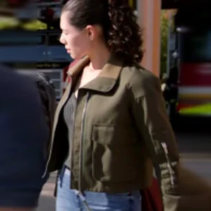 Chicago Fire S14 Hanako Greensmith Green Jacket Front