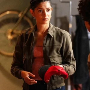Chicago Fire S14 Miranda Rae Mayo Cotton Bomber Jacket Side