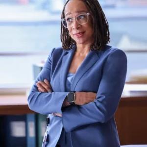 Chicago Med S11 Sharon Goodwin Blue Blazer Side