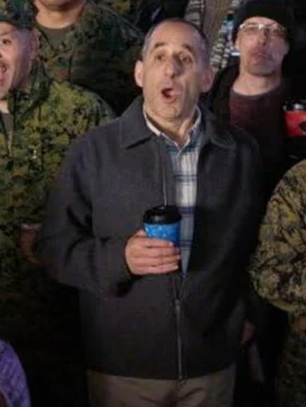 Christmas on Duty Peter Jacobson Grey Jacket