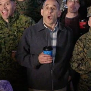 Christmas on Duty Peter Jacobson Grey Jacket