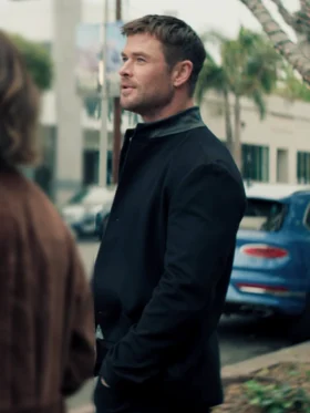 Crime 101 Chris Hemsworth Black Coat
