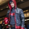 DC Comic Red Hood Leather Jacket Front