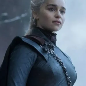 Daenerys Targaryen Game of Thrones Black Leather Coat