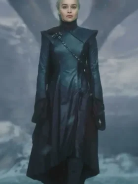 Daenerys Targaryen Game of Thrones Black Leather Coat